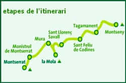 The route of the 3 mountains (itinerary route three hills)