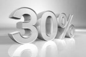 Oferta fins a 30% venda anticipada