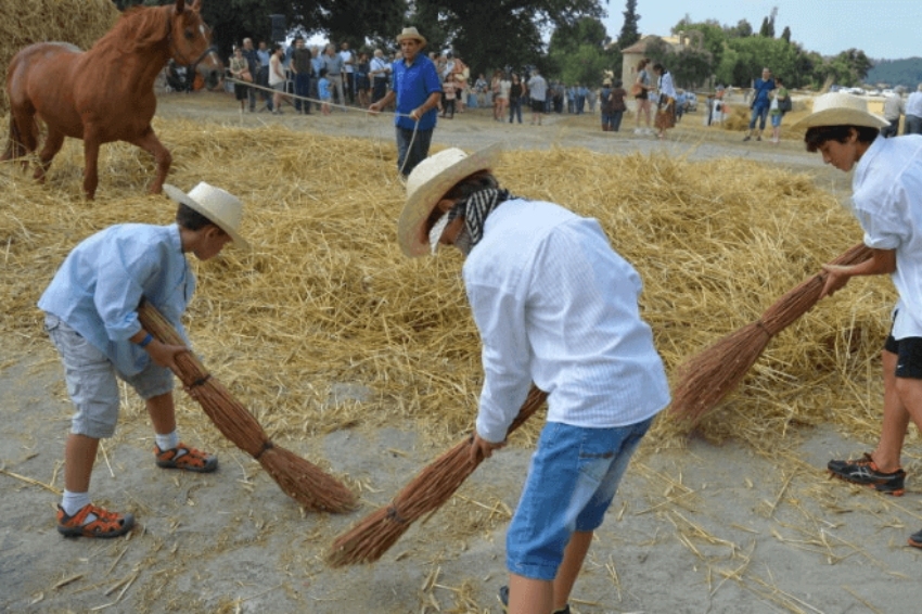 Mowing and threshing festival in Avià