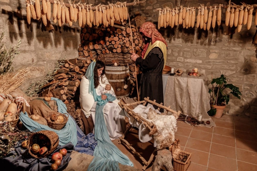Giant Living Manger at the Montserrat Monastery