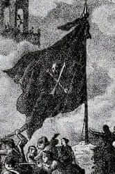 Els protagonistes del setge de 1714 (bandera negre setge barcelona 1714)