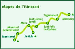 La route des 3 montagnes (itinéraire tracé trois collines)