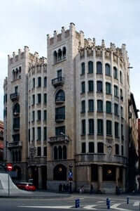 The charm of the facades of Barcelona (Casal De La Previsió Pension for old age)