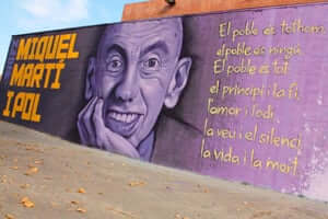 Ruta de Miquel Martí i Pol (Grafiti Miquel Marti I Pol A Roda De Ter)