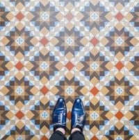 Barcelona, ​​?? mosaic tiling (Mosaics Barcelona Casa Amatller 2)