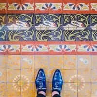 Barcelona, ​​?? mosaic tiling (Barcelona Mosaics Circulo Del Liceo)