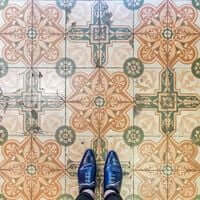 Barcelona, ​​?? mosaic tiling (Mosaics Barcelona Pharmacy Velasco)