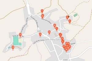 Un paseo por la historia de Sant Feliu Sasserra (Mapa Itinerario Historia Sant Feliu Sasserra)