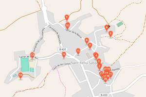 A walk through the history of Sant Feliu Sasserra (Sant Feliu Sasserra History Itinerary Map)