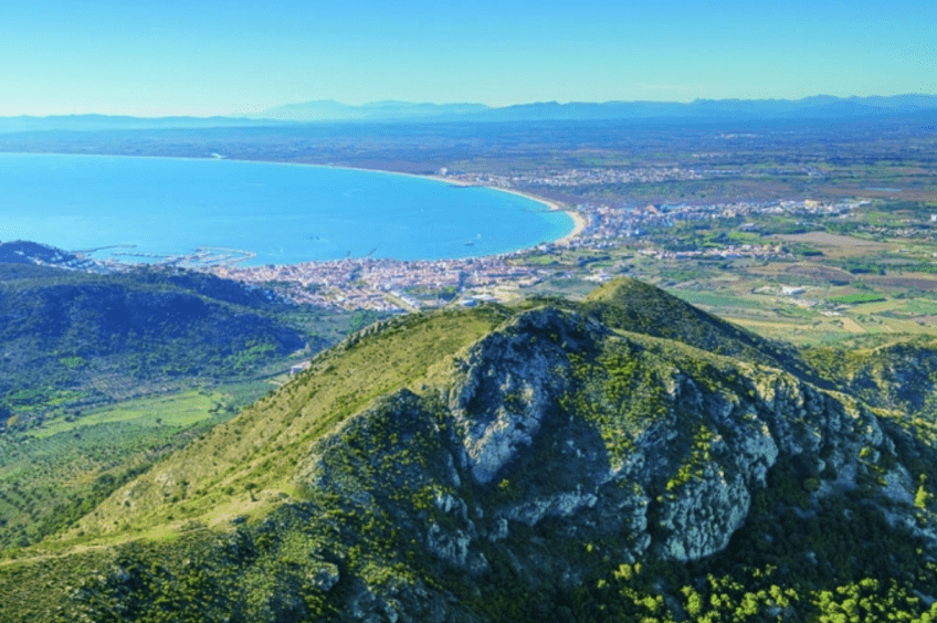 La bahía de Roses a vista de águila