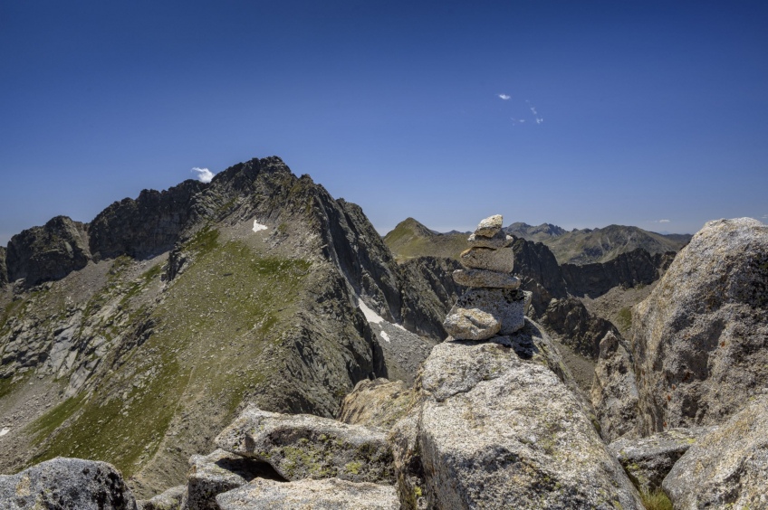 Peak of Peguera and Monestero from Espot