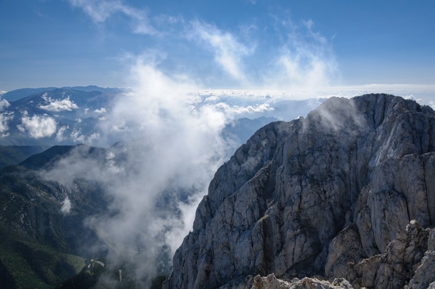 Pollegó Superior del Pedraforca à travers le cou de Verdet