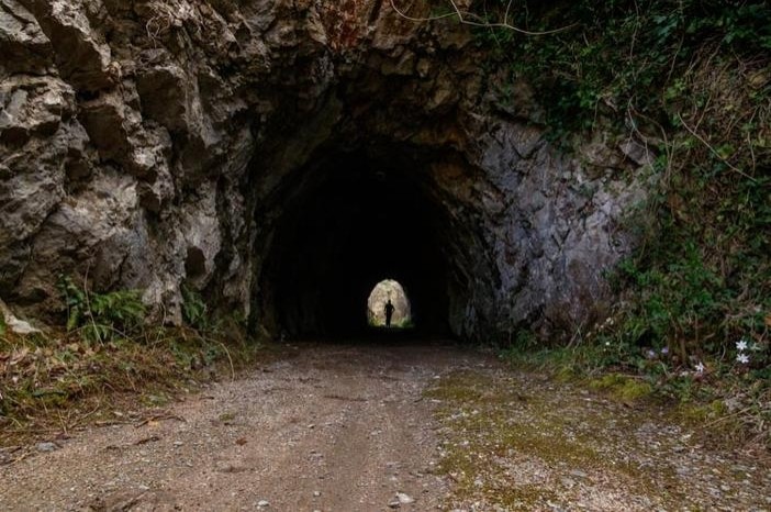 Ruta circular per les vies de les vagonetes a Ogassa