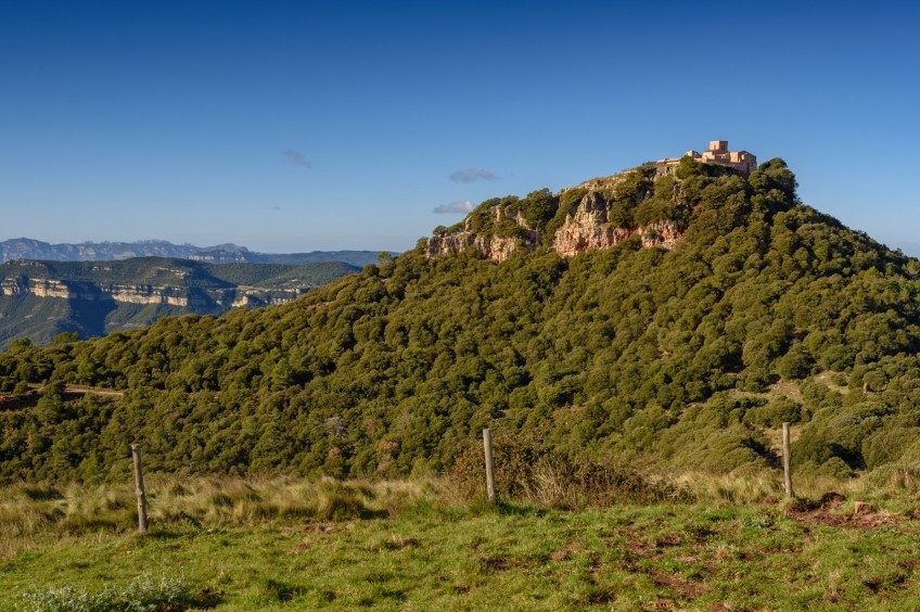 Tagamanent desde los pozos del Avencó de Aiguafreda