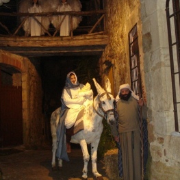 Scène de la Nativité des copains