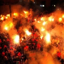 Festivités du feu en Catalogne