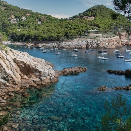 On a boat trip along the Costa Brava
