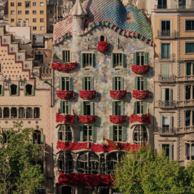 Sant Jordi con rosas y música en Casa Batlló