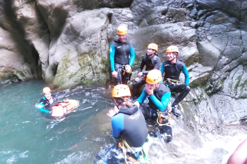 Ravin des Gorgues del Núria avec Pyrénées Extrêmes! (Gopr0376)