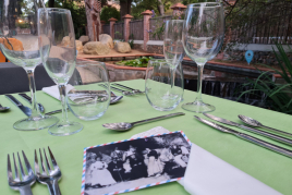 Dinner in the museum garden