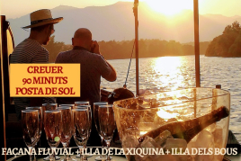 Sunset cruise on the Ebro River in Tortosa