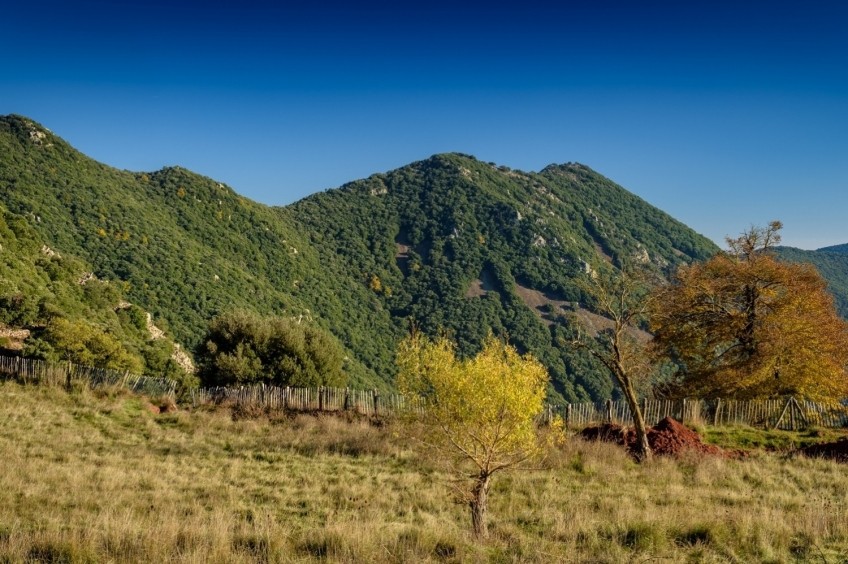 Tagamanent desde los pozos del Avencó de Aiguafreda