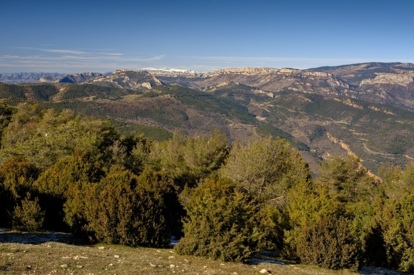 El Coscollet desde Aubàs (Sierra de Aubenç)
