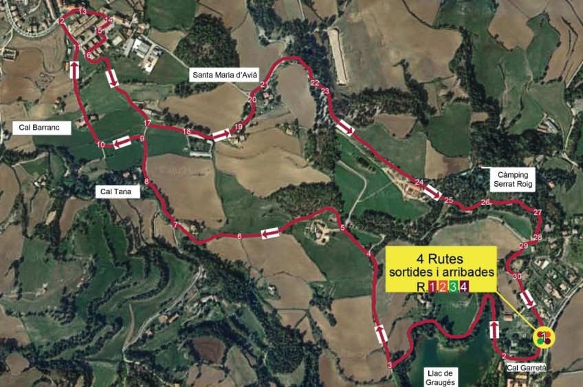 4 circuits circulaires à travers Graugés, à Avià