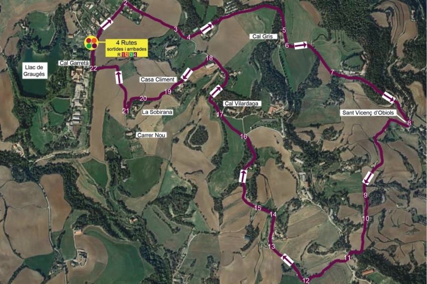 4 circular routes through Graugés, in Avià