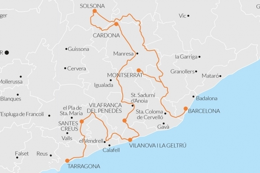 Grand Tour de Catalunya - Tram 1. Vinyes amb gust a mar: de Barcelona a Tarragona