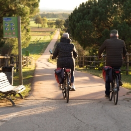 Path through the Capçana lock in Cassà de la Selva